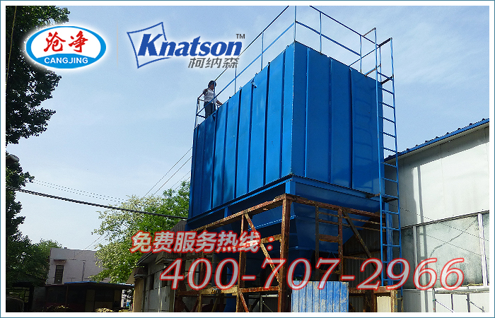 我公司為北京某木業(yè)公司木板砂光機(jī)配套生產(chǎn)的PPC64-4型氣箱脈沖布袋除塵器安裝現(xiàn)場